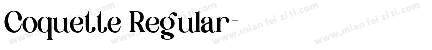 Coquette Regular字体转换